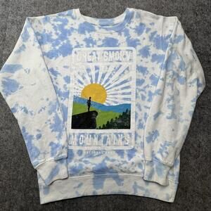 National Park Foundation Sweatshirt Womens Small Tie Dye Graphic Great Smoky
